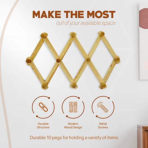 Accordion Style Wood Expandable Rack Hat (2 Count)
