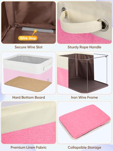 4 Pack Fabric Closet Storage Bins for Shelves (4 Count)