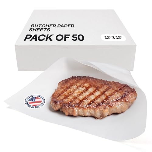 White Butcher Paper Sheets 12" x 12" (50 Count)