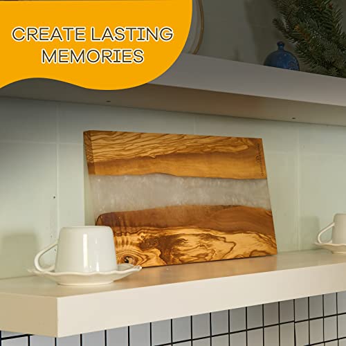 Italian Olive Wood luxury Cheese board with Resin