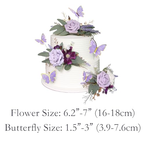 3Pcs Premade Cake Flowers (3 Count)