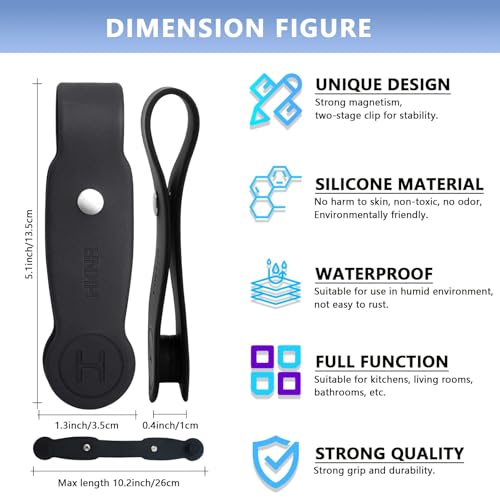 2 Pcs Strong Magnetic Towel Clips for Kitchen