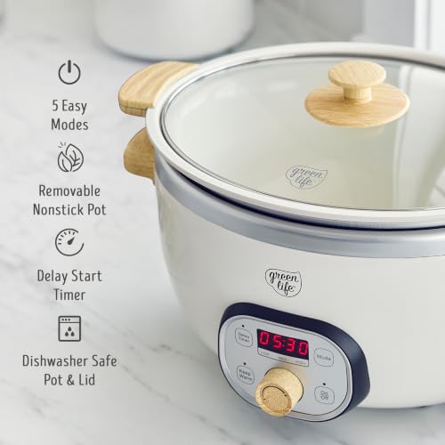 6QT Ceramic Nonstick Slow Cooker