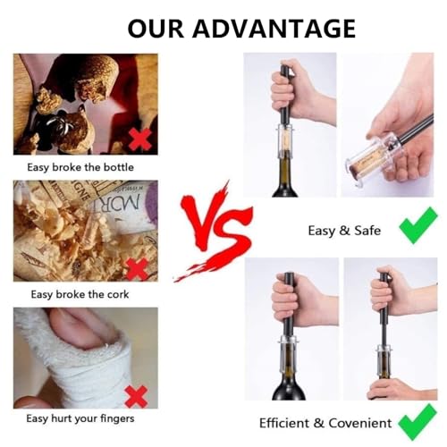 Wine Air Pressure Pump Bottle Opener Set (7 Count)