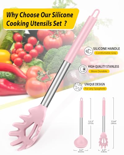 Silicone Soup Ladle and Pasta Spoon Set (2 Count)