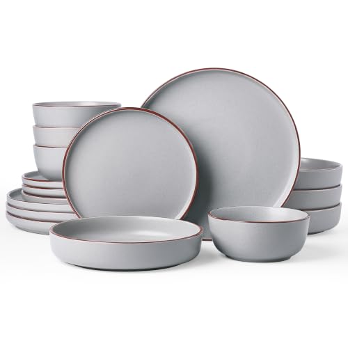 Mercury 16 Piece Dinnerware Set with Pasta Bowls