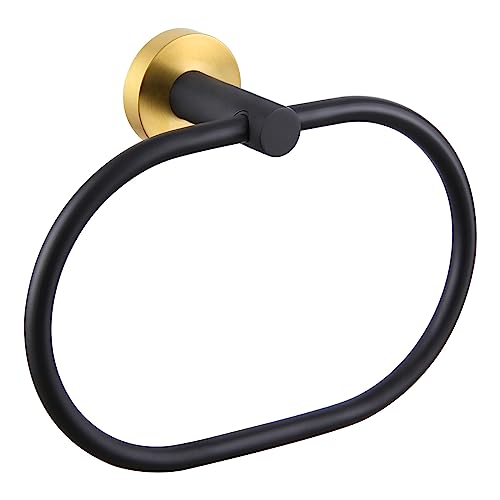 Towel Ring Gold and Black