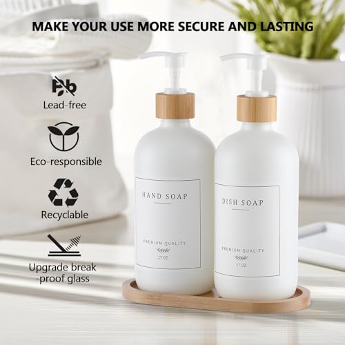 White Glass Soap Dispenser (2 Count)