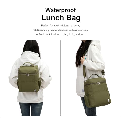 NOL Insulated Lunch Bags for Women Cooler Bag Lightweight Nylon Waterproof Lunch Box for Work