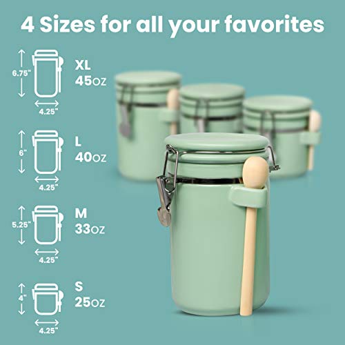 4 Piece Ceramic Kitchen Canisters Set (4 Count)