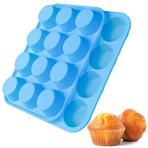 2Pack Silicone Muffin Pans with Metal Reinforced Frame (2 Count)