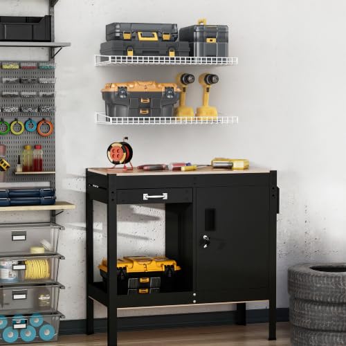 Wall Mounted Storage Shelf for Garage (2 Count)