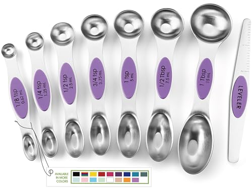 Stainless Steel Magnetic Measuring Spoons Set of 8 (8 Count)