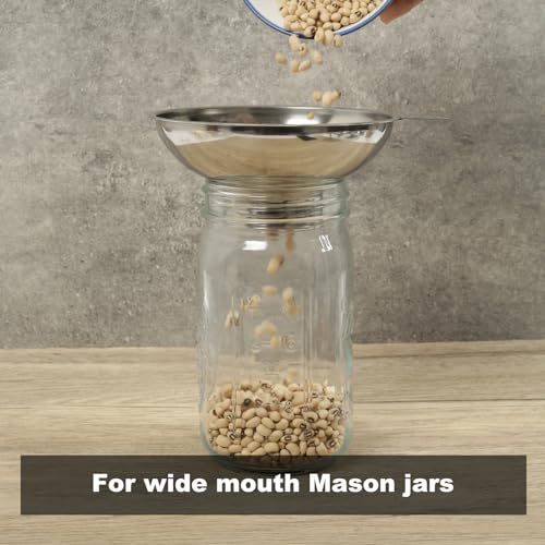 5.7 Inch X 2.78 Inch Mouth Metal Canning Funnel for Wide Mouth Mason Jars