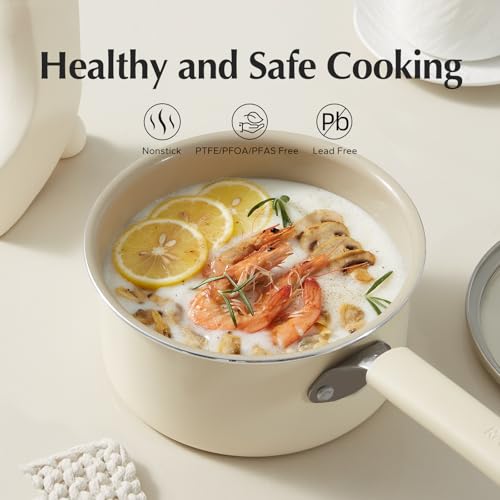Ceramic Nonstick Saucepan with Lid