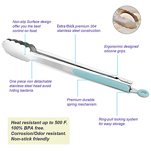 304 Stainless Steel Kitchen Cooking Tongs
