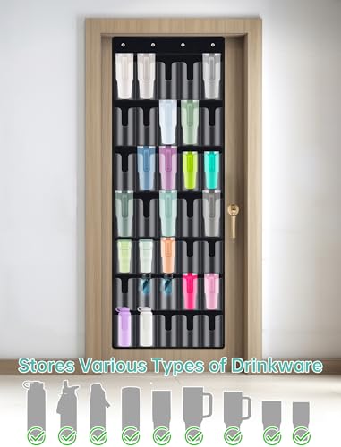 35 Pocket Door Hanging Cup Organizer Fit for Stanley Tumbler 30 40oz (35 Compartments)
