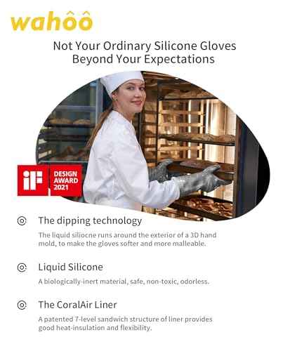 wahoo 12 Inch Liquid Silicone Oven Mitts