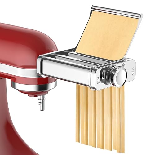 3-in-1 Pasta Attachment for KitchenAid Stand Mixer, Stainless Steel