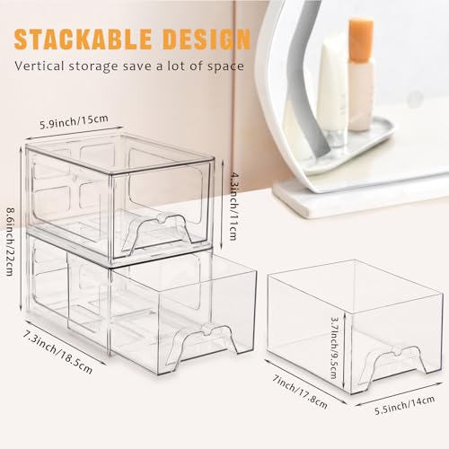 6 Pack Stackable Storage Drawers (6 Count)