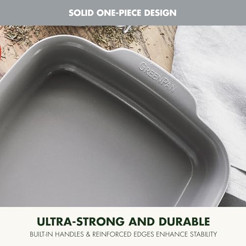 Premiere Ovenware Healthy Ceramic Nonstick 8" Square Cake Baking Pan