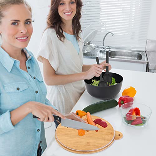 Black Salad Bowl with Lid 125oz (4 Count)