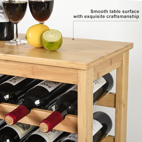 42 Bottles Bamboo Wine Rack