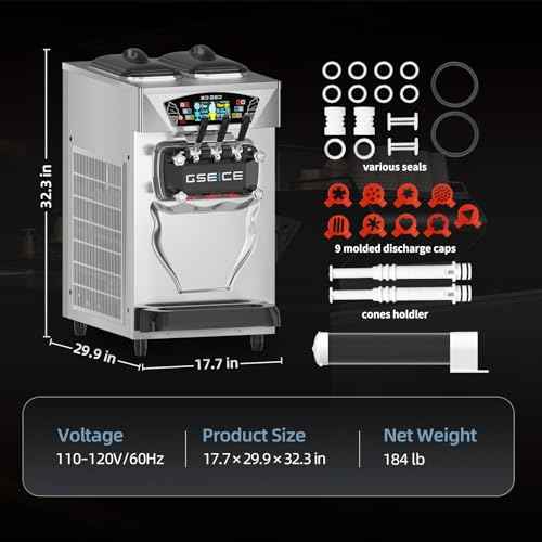 Commercial Soft Serve Ice Cream Machine 3 Flavor