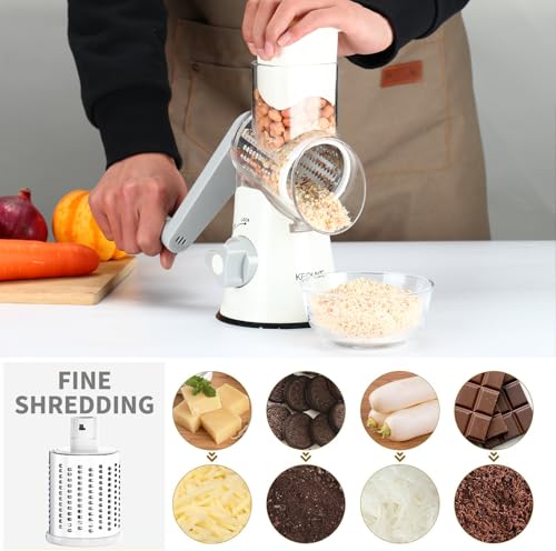 Cambom Rotary Cheese Grater Hand Crank Cheese Shredder