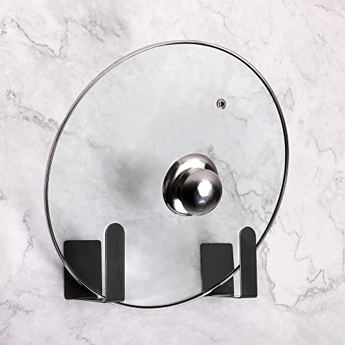 Pot Lid Holder Stainless Steel Wall Mounted 3M Self Adhesive (8 Count)