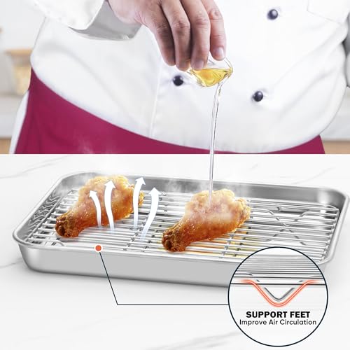 4 PCS Cooling Racks for Quarter Sheet Pan (4 Count)