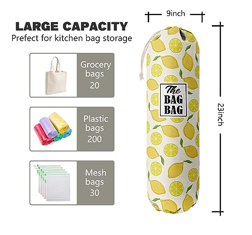 C 1 Lemon Grocery Bags Holder & Organizer