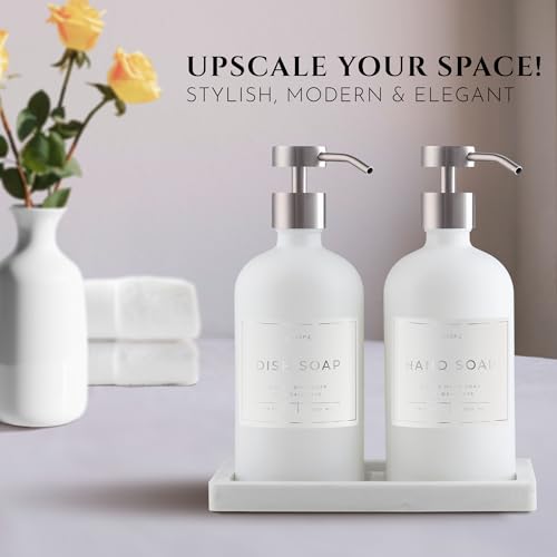 Glass Soap Dispenser Set of 2 (2 Count)