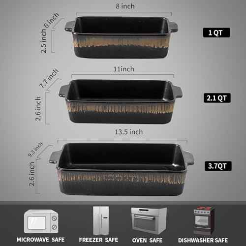 Bakeware Set Ceramic Baking Dish (3 Count)