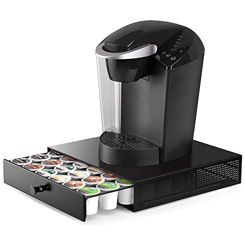 K Cup Organization Storage Drawer Maker K Cup Holder Coffee Pod Organizer Stand Tray Counter Rack Countertop Maker Stand Capsules Compatible with Keurig Accessories Holds 36 Pods