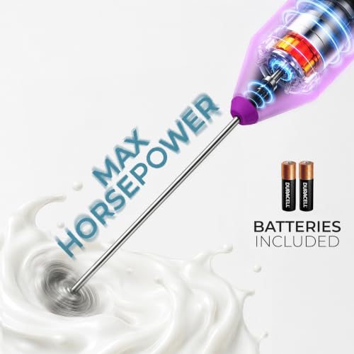 Powerful Milk Frother AA Batteries Included