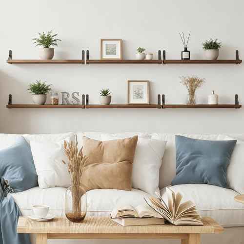 23.6in Floating Shelves for Wall Home Decor (6 Count)