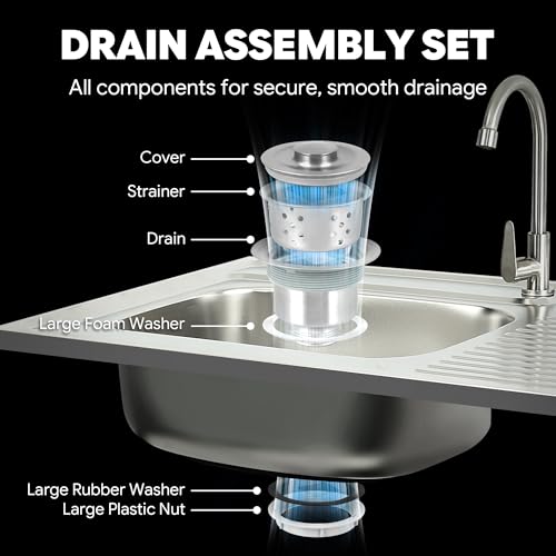35" Movable Outdoor Grill Cart with Stainless Steel Sink & Faucet