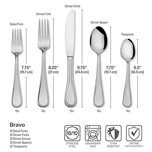 Bravo 65 Piece Flatware Set (12 Count)