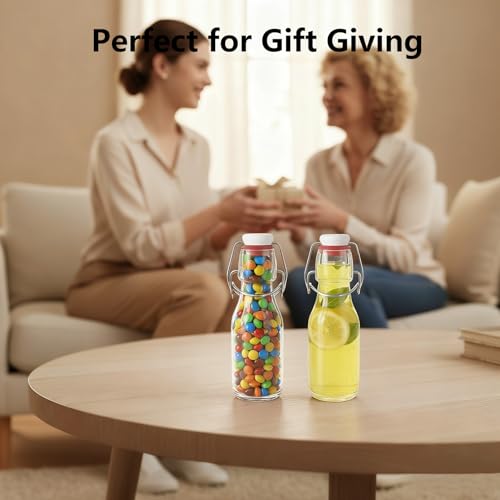 12pack 4oz Swing Top Glass Bottles with Airtight Lids for Vanilla
