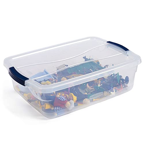 Cleverstore 17 Quart Clear Latching Waterproof Stackable Airtight Storage Containers with Durable Latching Lids (6 Count)