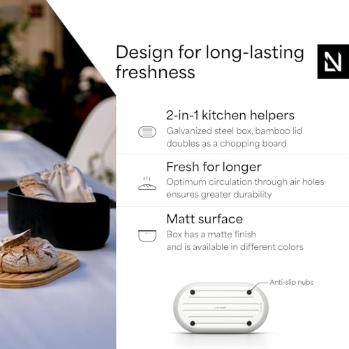 Bread Box I Metal bread box for long lasting freshness with non