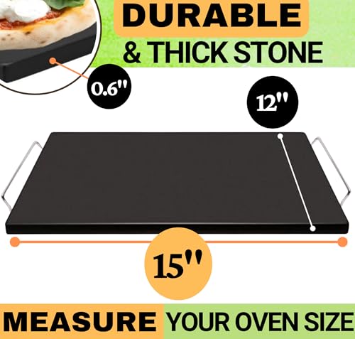 Easy Clean Non Stick 15 inch Ceramic Pizza Stone for Oven and Grill
