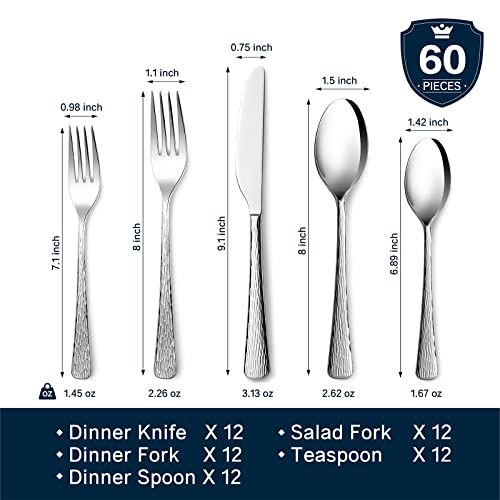 Silverware Set for 12 (60 Count)