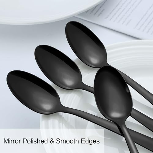36 Pieces Black Teaspoons Set (36 Count)