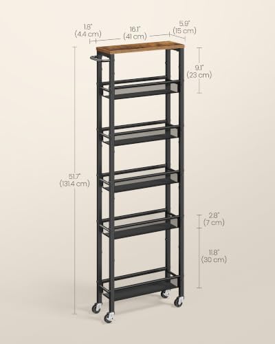 6 Tier Utility Rolling Laundry Cart
