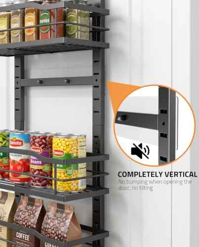 Black 9 Tier Over The Door & Wall Mount Pantry Organizer