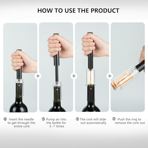 Wine Air Pressure Pump Bottle Opener Set (7 Count)