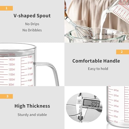 6 Cups Glass Measuring Cup
