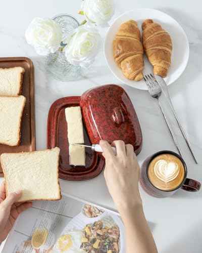 Butter Dish with Lid for Countertop and Refrigerator
